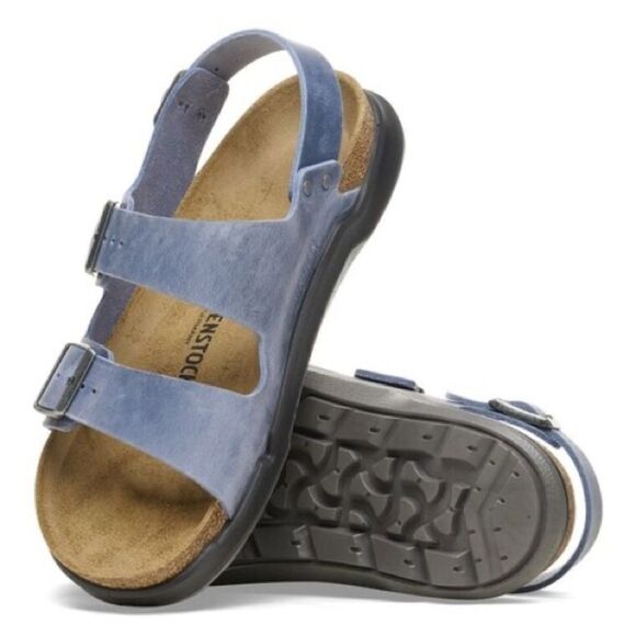 Birkenstock Men\'s Blue Two-Strap Sandal with Backstrap main image 9